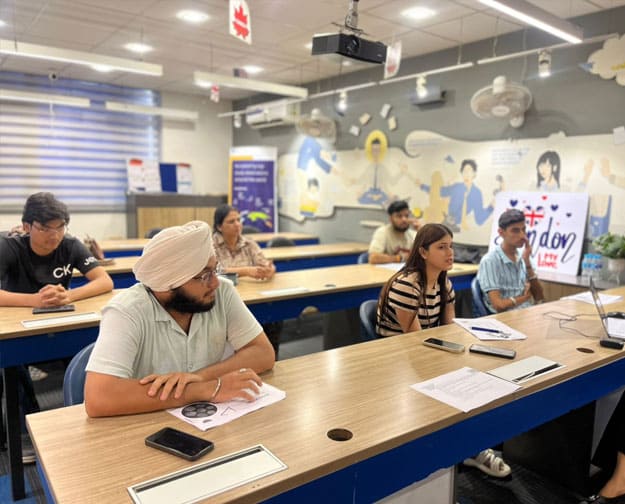 attentive students at the GMAT offline class